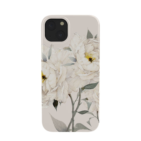 Nadja White Peonies Phone Case