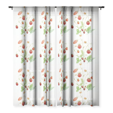 Nadja Wild Strawberries Sheer Window Curtain