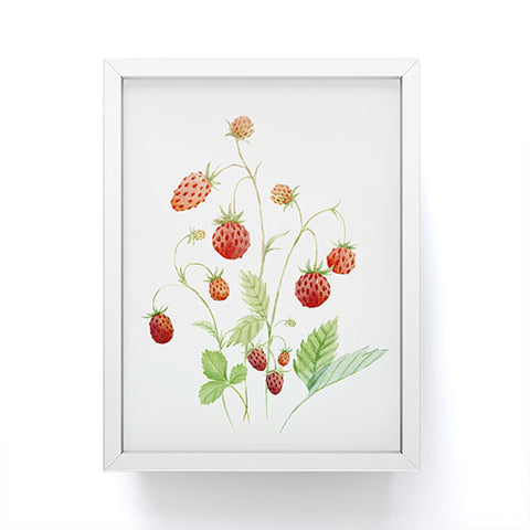 Nadja Wild Strawberries Framed Mini Art Print