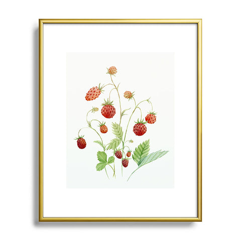 Nadja Wild Strawberries Metal Framed Art Print