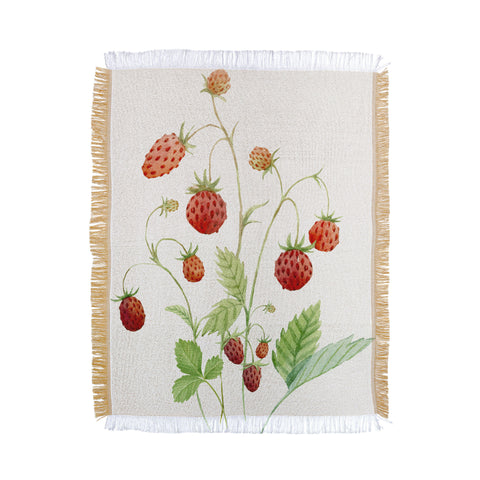 Nadja Wild Strawberries Throw Blanket