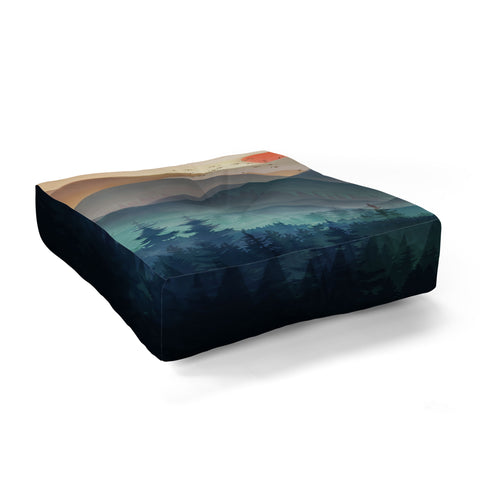 Nadja Wilderness Becomes Alive at Night Floor Pillow Square