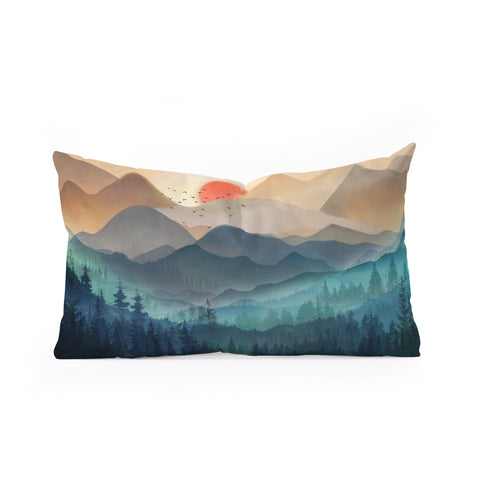 Nadja Wilderness Becomes Alive at Night Oblong Throw Pillow