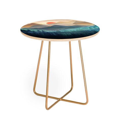 Nadja Wilderness Becomes Alive at Night Round Side Table