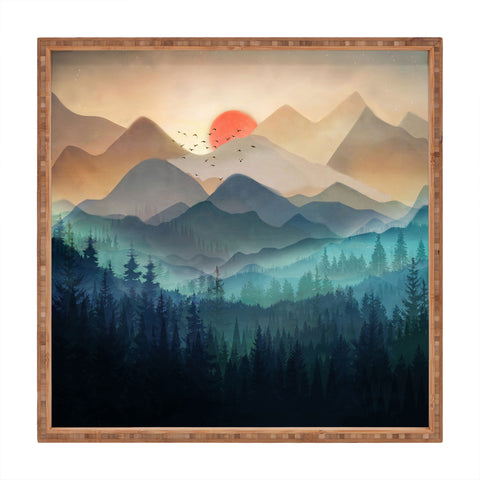 Nadja Wilderness Becomes Alive at Night Square Tray