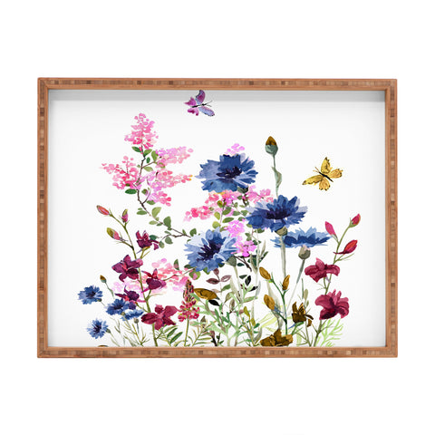 Nadja Wildflowers IV Rectangular Tray