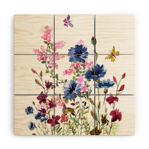 Nadja Wildflowers IV Wood Wall Mural