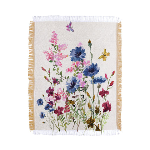 Nadja Wildflowers IV Throw Blanket