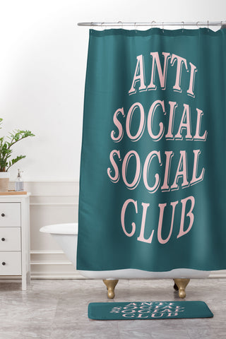 Nasty Woman Club Anti Social Social Club Shower Curtain And Mat