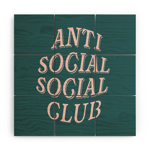 Nasty Woman Club Anti Social Social Club Wood Wall Mural