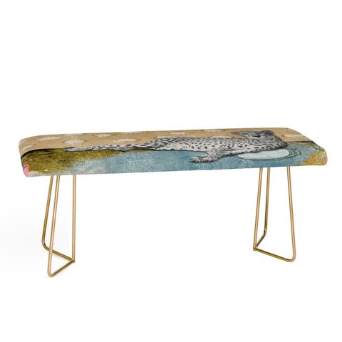Natalie Baca Abstract Cheetah Bench