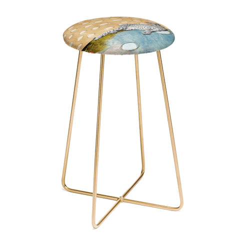Natalie Baca Abstract Cheetah Counter Stool