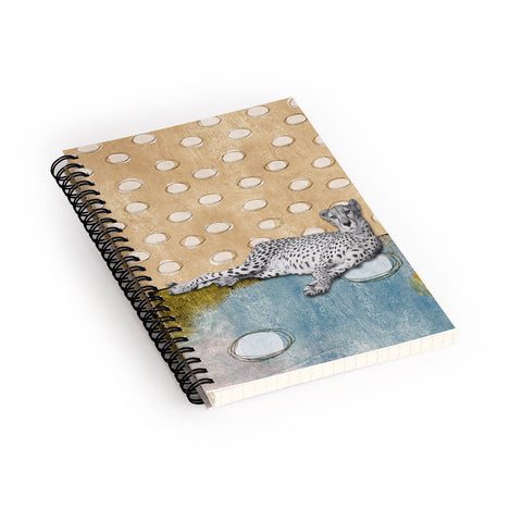Natalie Baca Abstract Cheetah Spiral Notebook