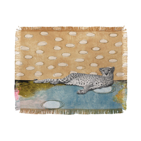 Natalie Baca Abstract Cheetah Throw Blanket