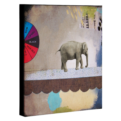 Natalie Baca Abstract Circus Elephant Art Canvas