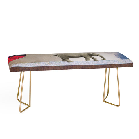 Natalie Baca Abstract Circus Elephant Bench