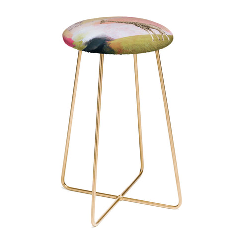 Natalie Baca Abstract Giraffe Counter Stool