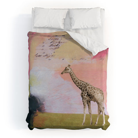 Natalie Baca Abstract Giraffe Duvet Cover