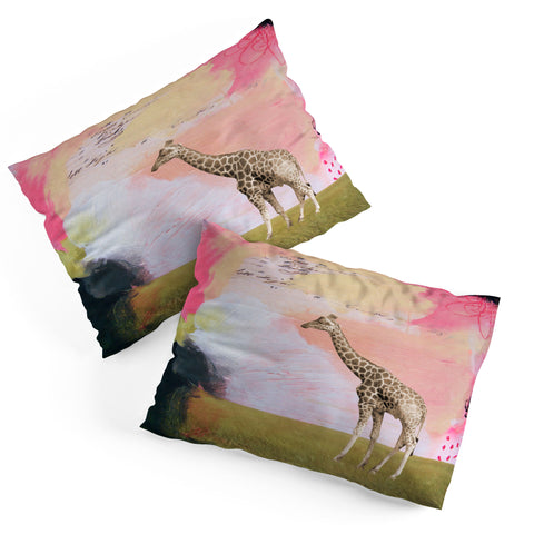 Natalie Baca Abstract Giraffe Pillow Shams