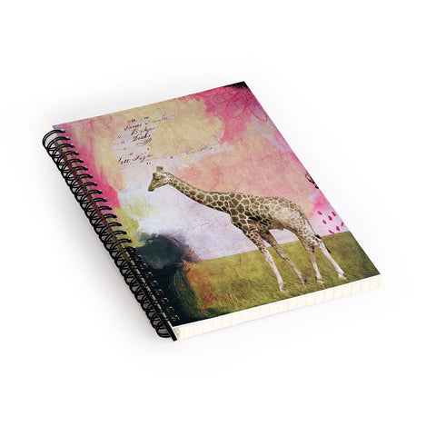 Natalie Baca Abstract Giraffe Spiral Notebook