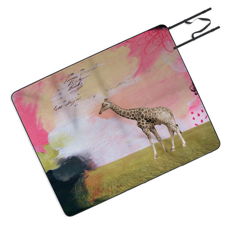 Natalie Baca Abstract Giraffe Picnic Blanket
