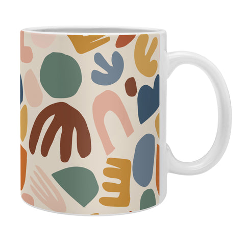 Natalie Baca Abstract Shapes Vanilla Coffee Mug