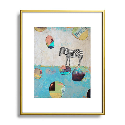 Natalie Baca Abstract Zebra Metal Framed Art Print