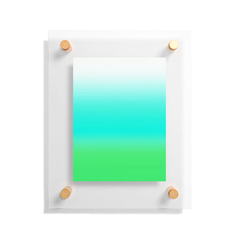 Natalie Baca Aquamarine Ombre Floating Acrylic Print