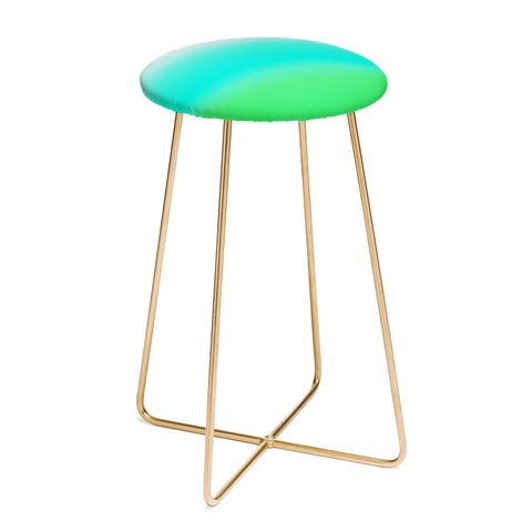 Natalie Baca Aquamarine Ombre Counter Stool