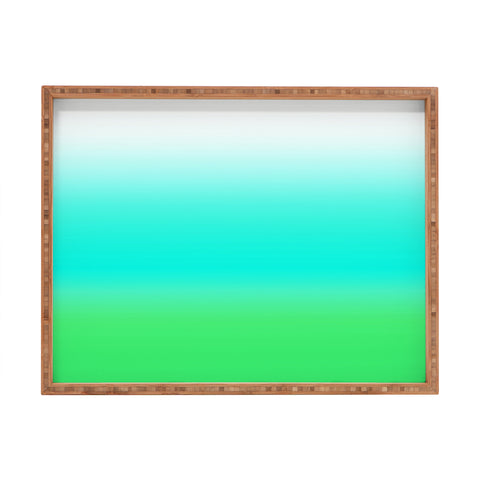 Natalie Baca Aquamarine Ombre Rectangular Tray