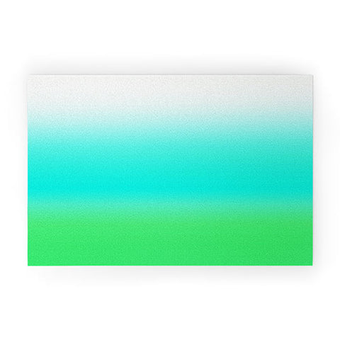 Natalie Baca Aquamarine Ombre Welcome Mat