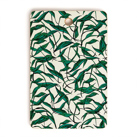 Natalie Baca Bamboo Leaf Cutting Board Rectangle