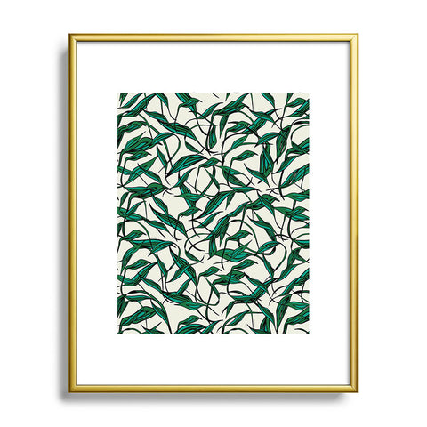 Natalie Baca Bamboo Leaf Metal Framed Art Print