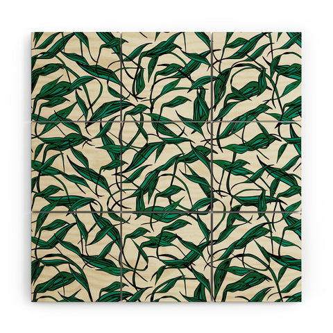 Natalie Baca Bamboo Leaf Wood Wall Mural