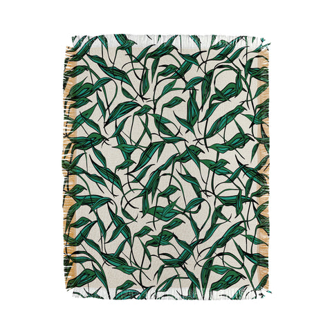 Natalie Baca Bamboo Leaf Throw Blanket