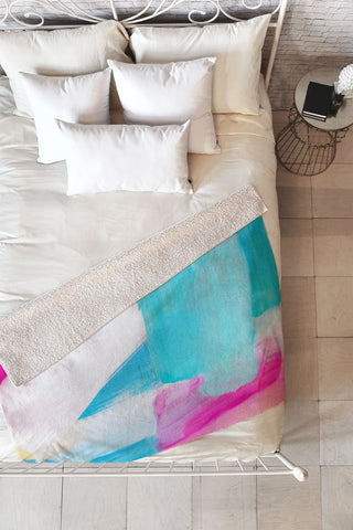 Natalie Baca Bayside Fleece Throw Blanket