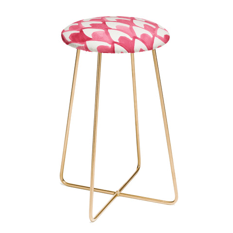 Natalie Baca Birds of a Feather Red Counter Stool