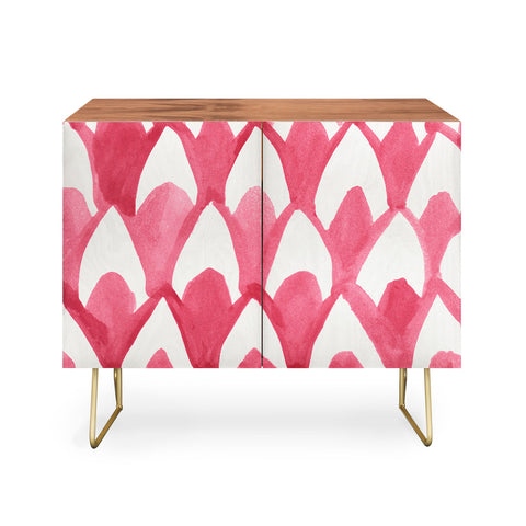 Natalie Baca Birds of a Feather Red Credenza