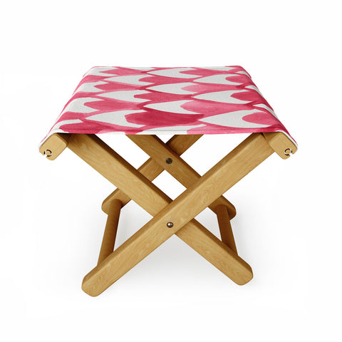 Natalie Baca Birds of a Feather Red Folding Stool