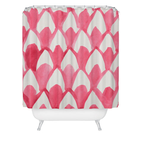 Natalie Baca Birds of a Feather Red Shower Curtain