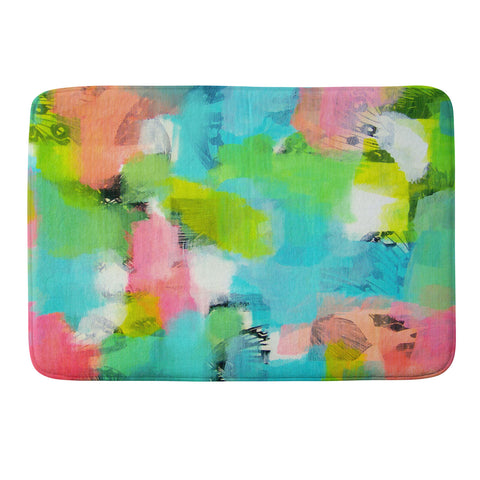 Natalie Baca Butterflies And Rainbows Memory Foam Bath Mat