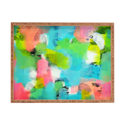 Natalie Baca Butterflies And Rainbows Rectangular Tray