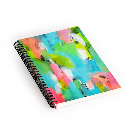 Natalie Baca Butterflies And Rainbows Spiral Notebook