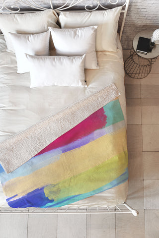 Natalie Baca Cabana Fleece Throw Blanket