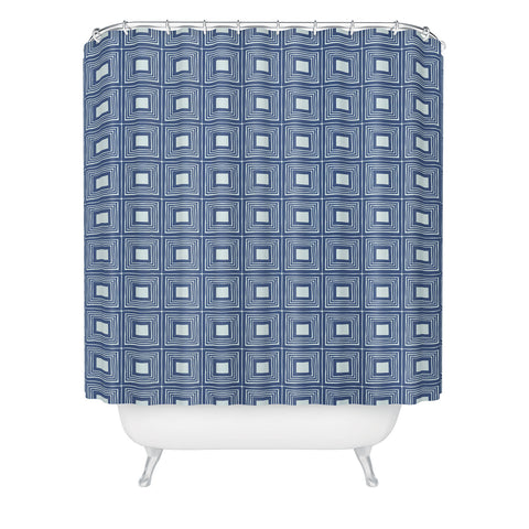 Natalie Baca Catalina Blue Shower Curtain
