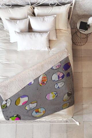 Natalie Baca Circles At Twilight Fleece Throw Blanket