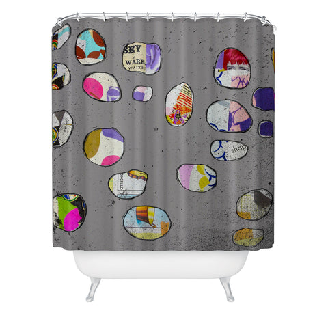 Natalie Baca Circles At Twilight Shower Curtain