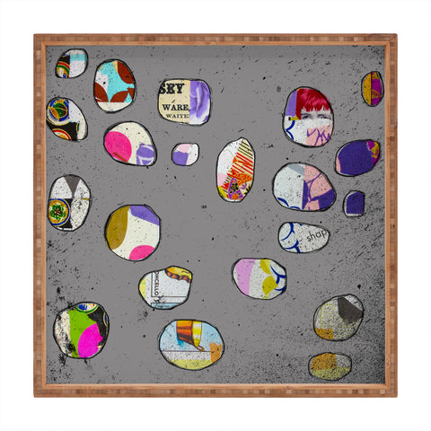 Natalie Baca Circles At Twilight Square Tray