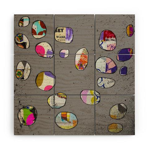 Natalie Baca Circles At Twilight Wood Wall Mural