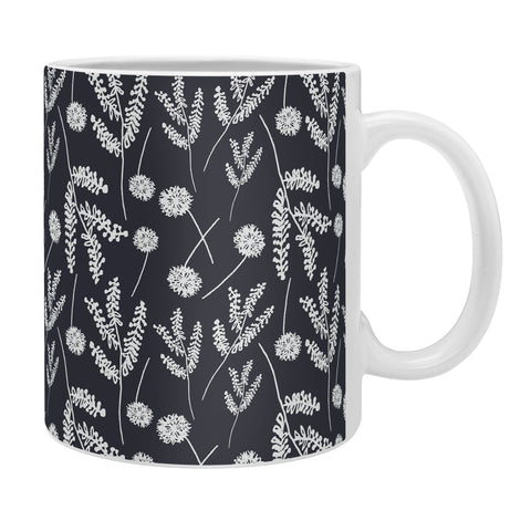 Natalie Baca Clover and Dandelion Navy Coffee Mug